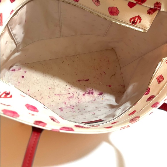 Kate spade margareta Stylish White and Red Tote Bag - Picture 6 of 8